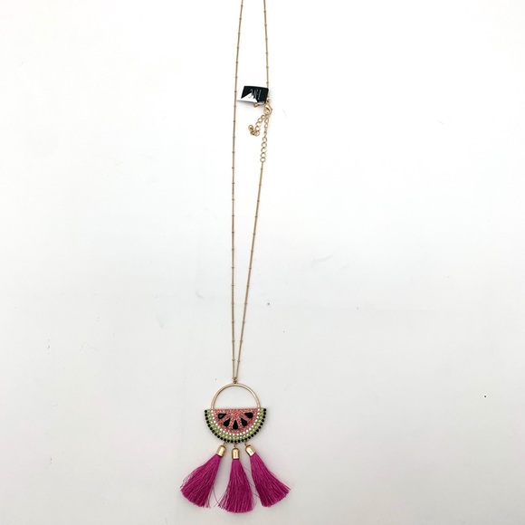 4/$25 INC Watermelon Long Pendant Necklace - Picture 2 of 3